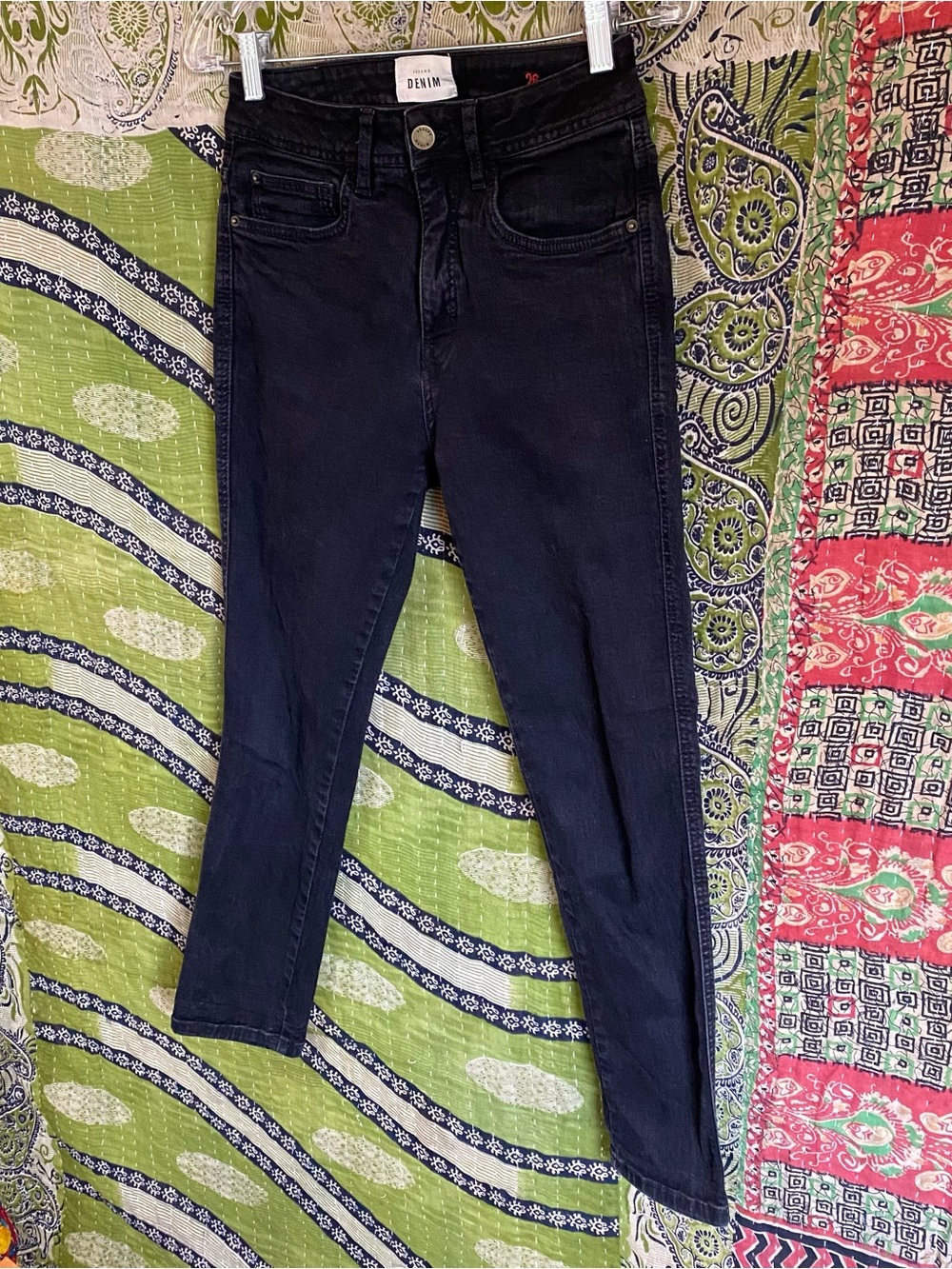 Sezane Black Slim Parfait Cotton Skinny Denim Jeans 26 Minimal Quiet Luxury - Picture 7 of 16